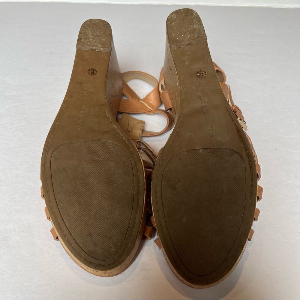 Liz Claiborne Women's Wedge Sandals Strappy Tan Size 11M - Picture 6 of 8